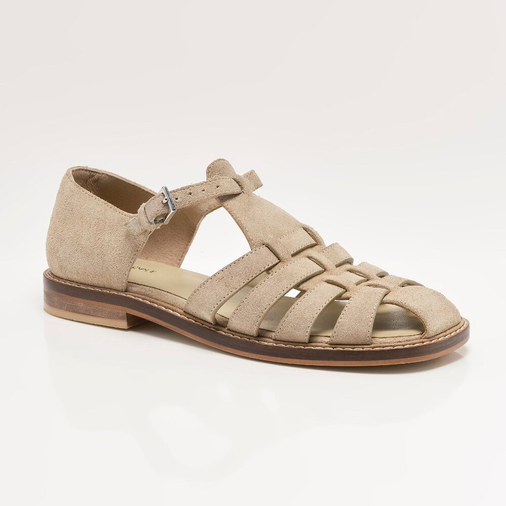 Free People Beige Suede Fisherman Sandals - Picture 8 of 15